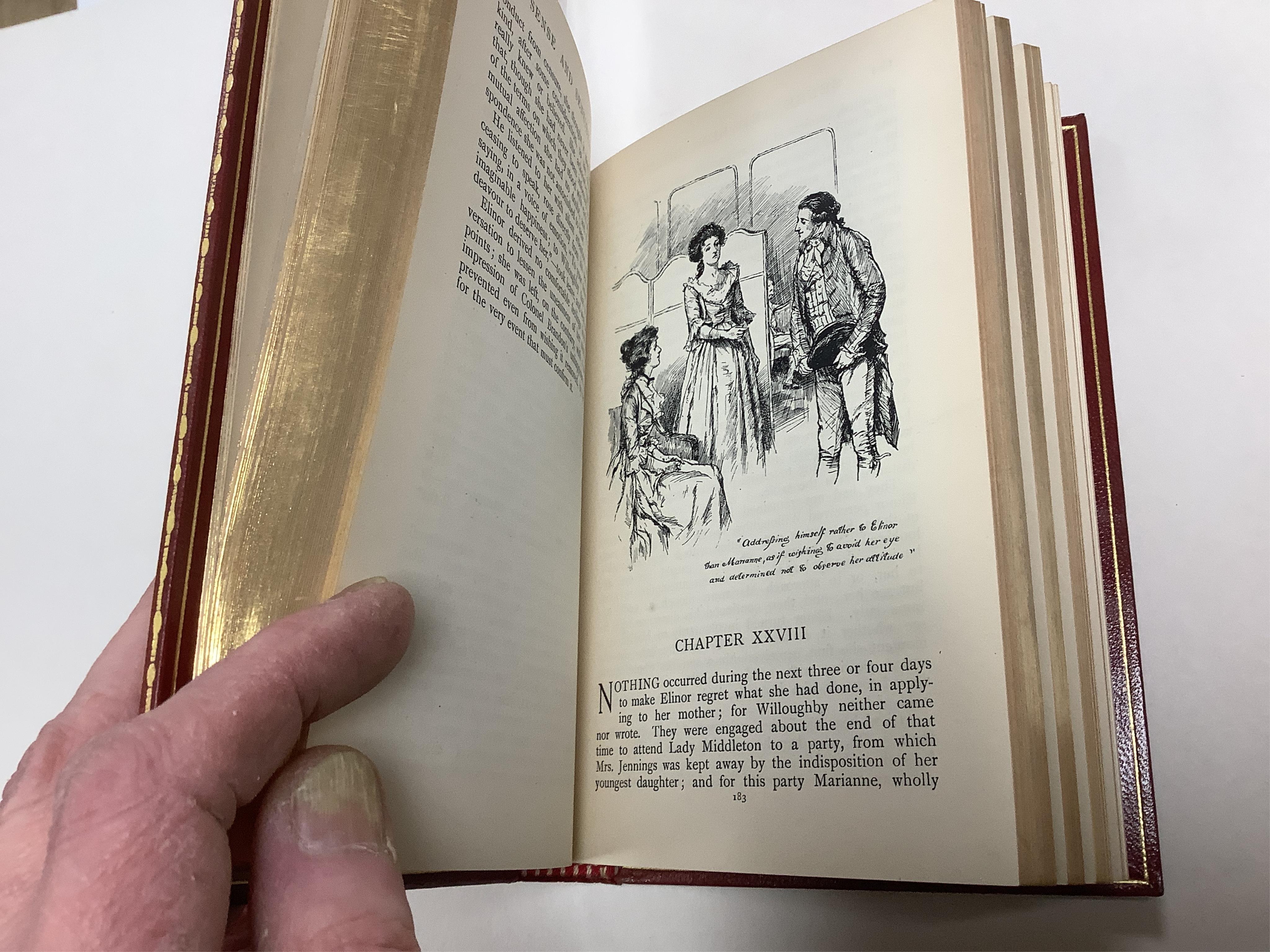 Austen, Jane - Sense and Sensibility ... with an Introduction by Joseph Jacobs and Illustrations by Chris Hammond. first edition thus. frontis. and num. other illus. (11 full page), half title; rebound later 20th cent. g